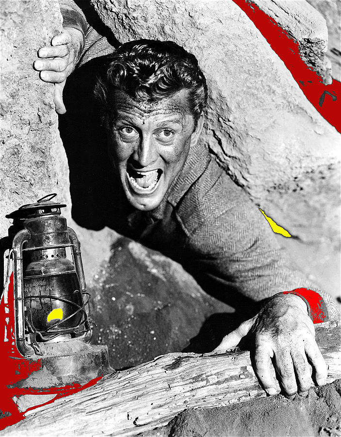 Film noir Ace in the Hole Kirk Douglas with lantern 1951-2014 Photograph by David Lee Guss