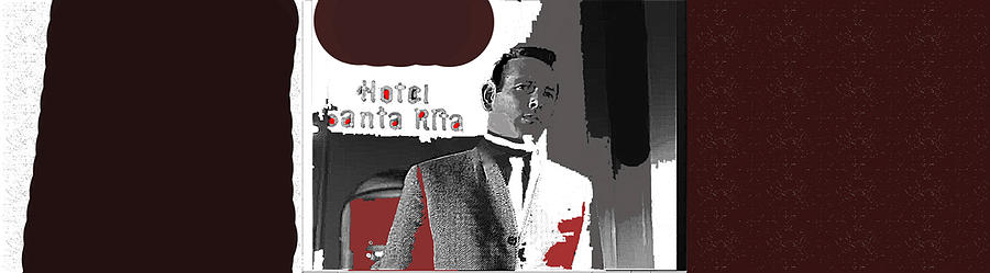 Film Noir David Janssen The Fugitive Santa Rita Hotel Front Xmas Tucson 1963 Color Added 2009 Photograph