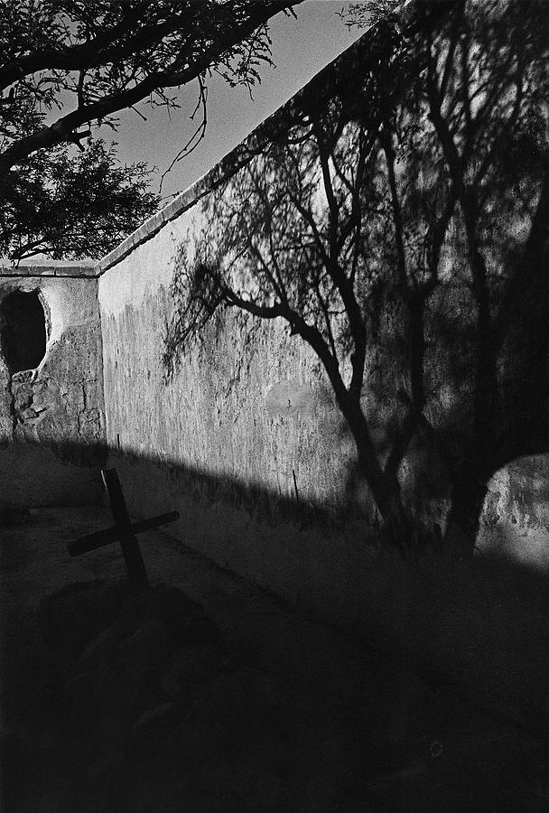 Film noir Kim Novak Vertigo 1958 graveyard Tumacacori Mission Tumacacori Arizona 1979-2008 Photograph by David Lee Guss