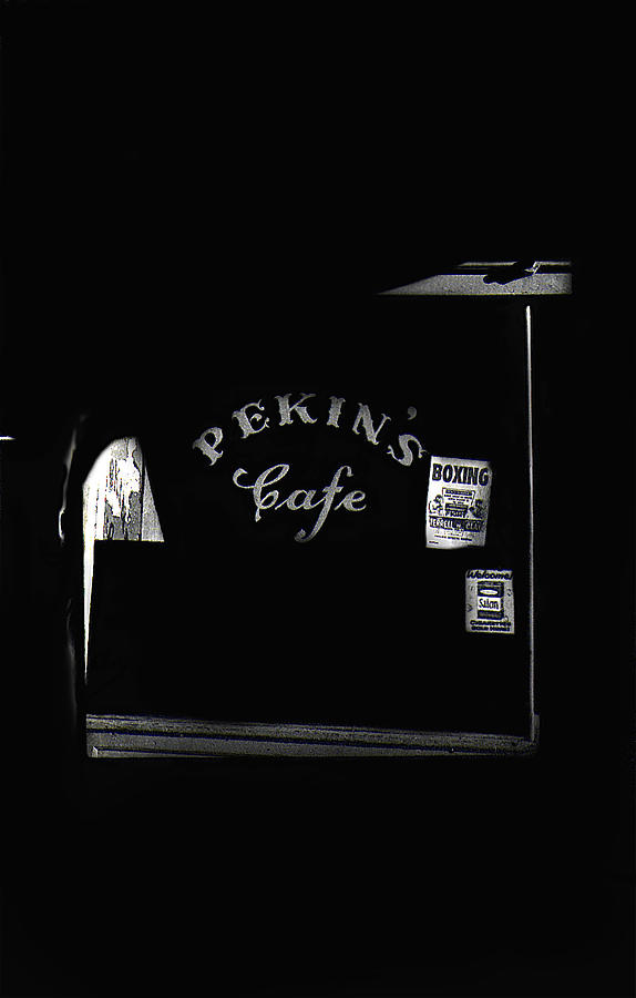 Film noir Out of the Past 1947 Pekins Cafe leveled shortly  part of Urban Renewal Tucson AZ 67-08 Photograph by David Lee Guss