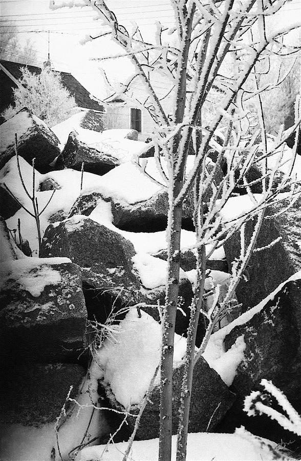 Film noir The tattooed Stranger 1950 RKO Pathe cut stone blocks Aberdeen South Dakota 1965 Photograph by David Lee Guss