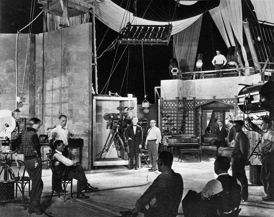 Film Set Sound Recording Photograph by Granger Film Set Sound Recording Photograph by Granger
