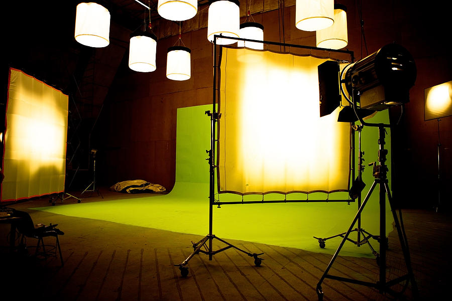 Filming on chromakey Photograph by Anouchka