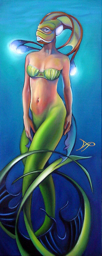 Mermaid Painting - Fin Angelica by Patrick Anthony Pierson