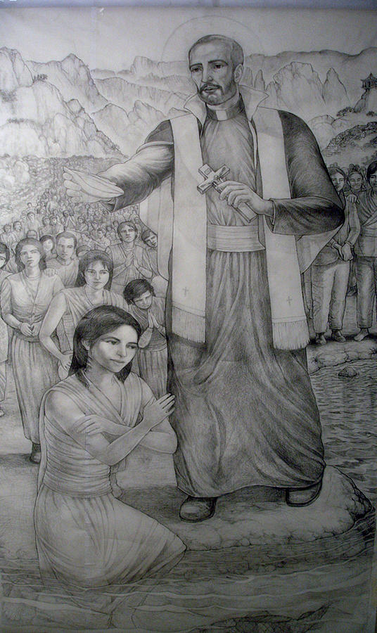 Final Drawing for St. Francis Drawing by Patrick Dee Rankin