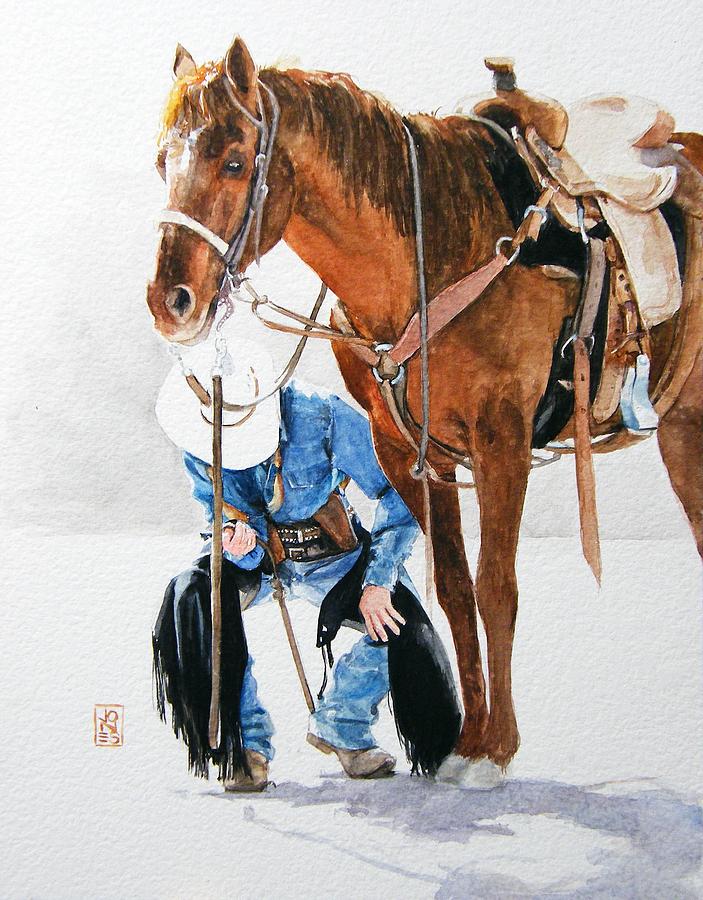 Horse Painting - Final Inspection by Debra Jones
