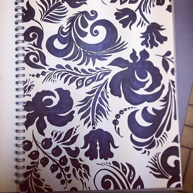 Pattern Photograph - Finally Done Something In Sketchbook by Anastasia Mocandy
