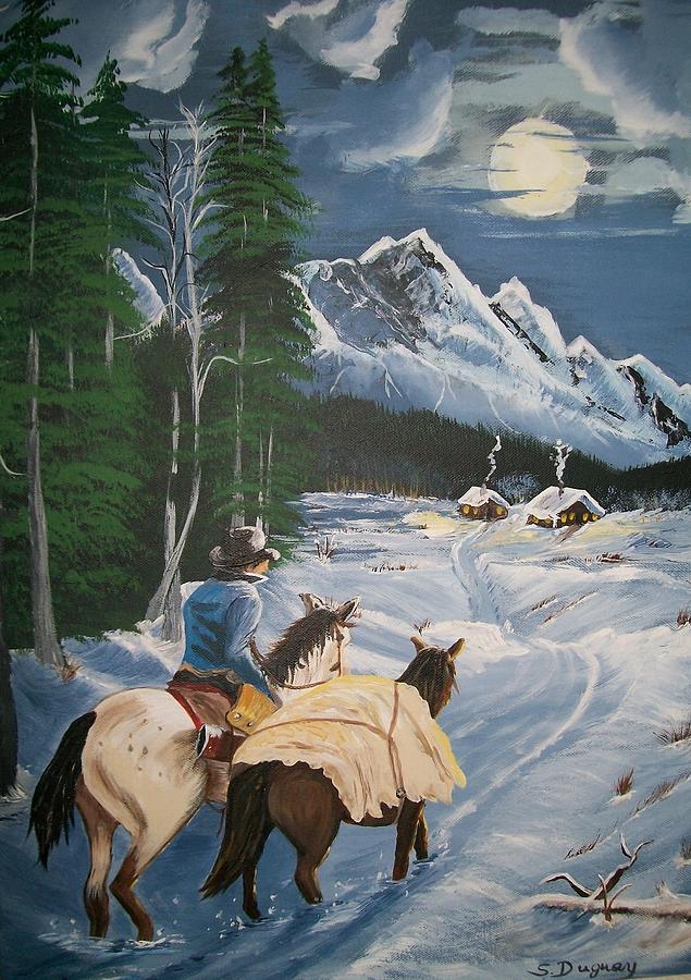 Mountain Painting - Finally Home  by Sharon Duguay