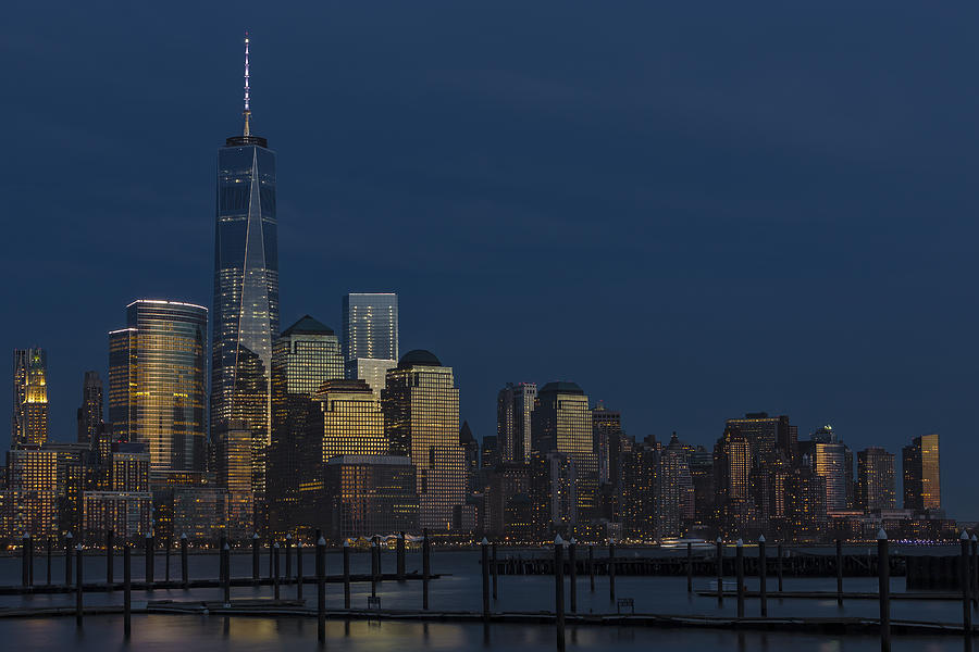 New York City Photograph - Financial District In New York City At Twilight by Susan Candelario
