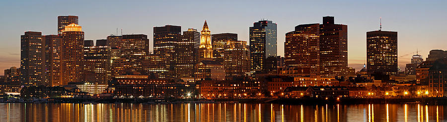 Boston Photograph - Financial District of Boston Panorama by Juergen Roth