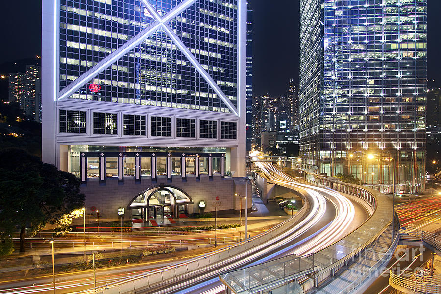 Hong Kong Photograph - Financial District of Hong Kong by Lars Ruecker