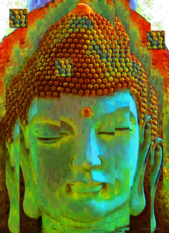 Finding Buddha - Meditation Art By Sharon Cummings Painting by Sharon Cummings
