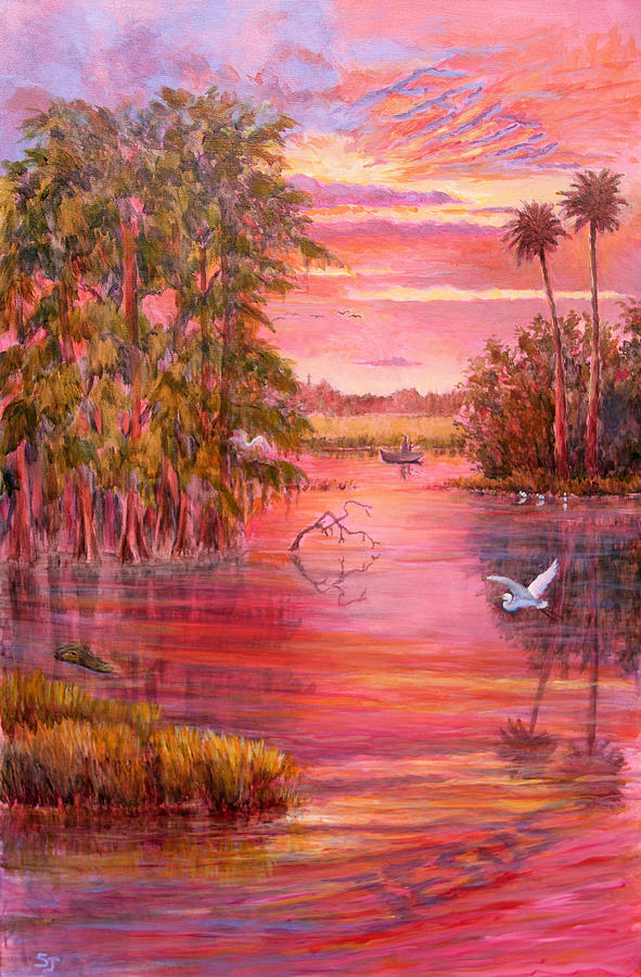 Sunset Painting - Finding Jesus #5 by Susan Jenkins