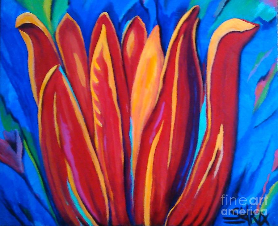 Tulips Painting - Finding Your Inner Light 2001 by Sidra Myers