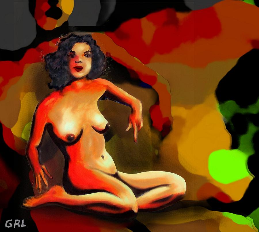 Fine Art Female Nude Oil Painting Sketch Anna Mods2 Digital Painting by G Linsenmayer