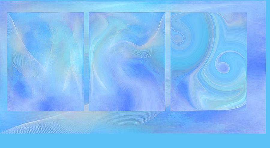 Abstract Painting - Fine Art Original Digital Abstract Untitled1bb4 As Blue by G Linsenmayer