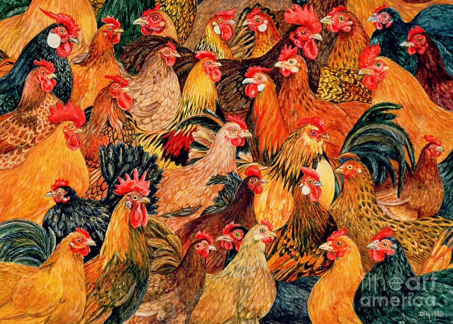 Fine Fowl Painting by Ditz