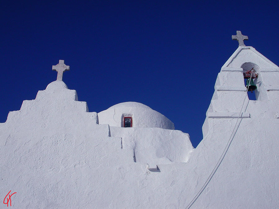 Fine Santorini Church Lines Photograph by Colette V Hera Guggenheim