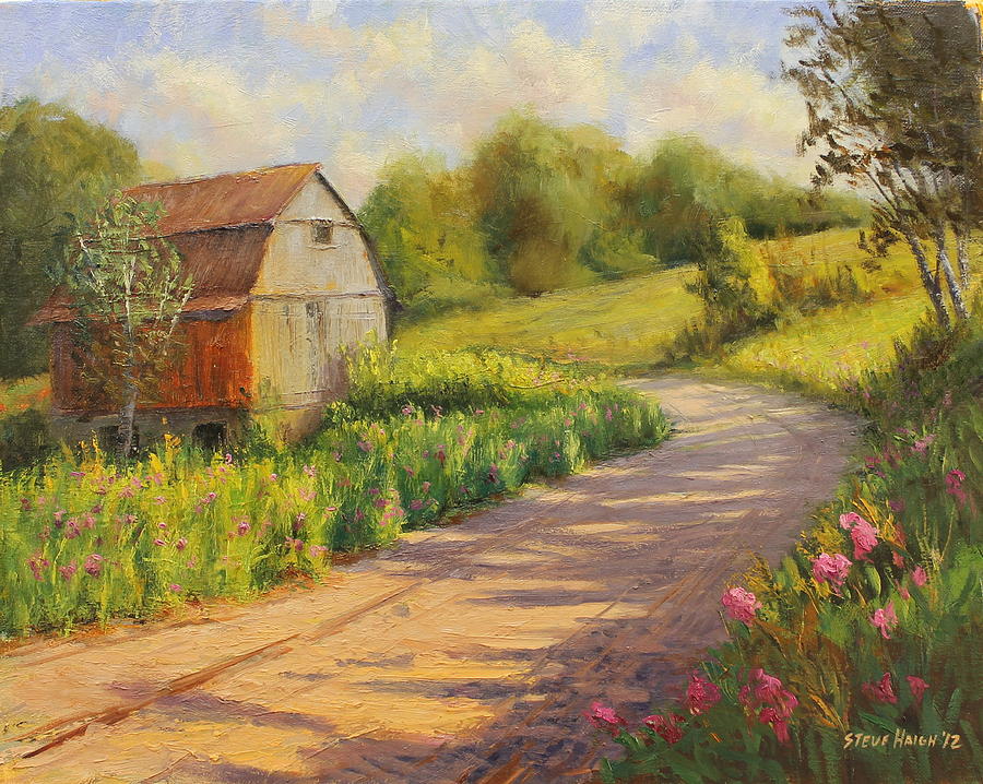 Fineout Road Barn Painting by Steve Haigh