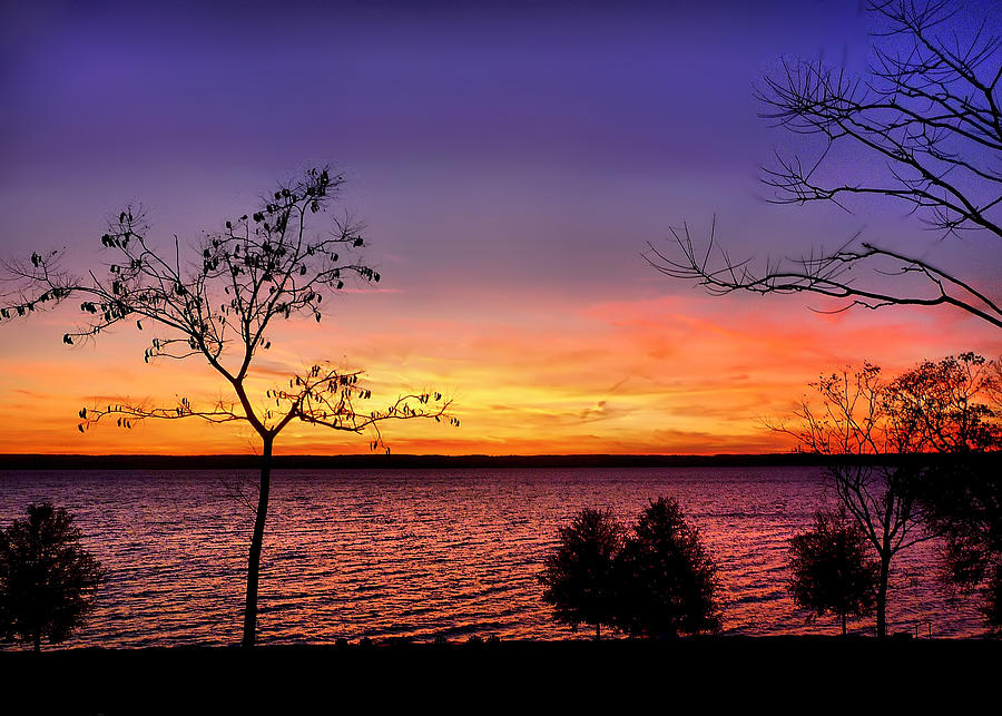 Finger Lakes Purple Sunset Photograph by Mitchell R Grosky