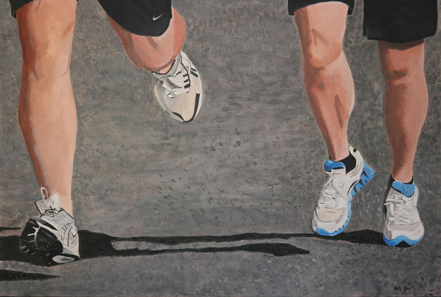 Finish Line Painting by Betty-Anne McDonald
