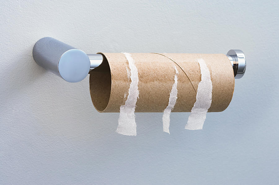 Finished toilet roll Photograph by Image Source