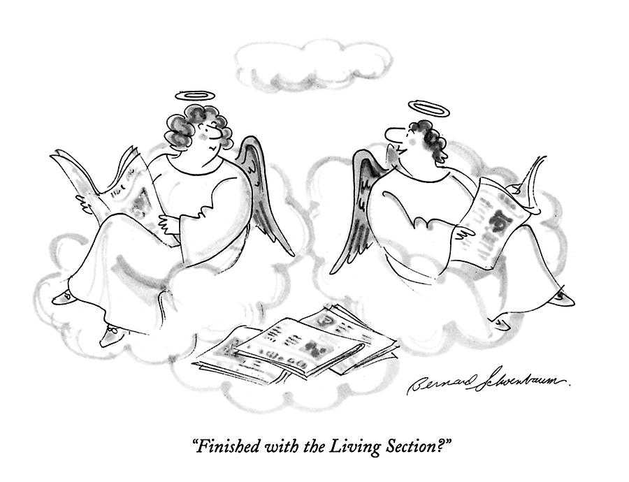 Finished With The Living Section? Drawing by Bernard Schoenbaum