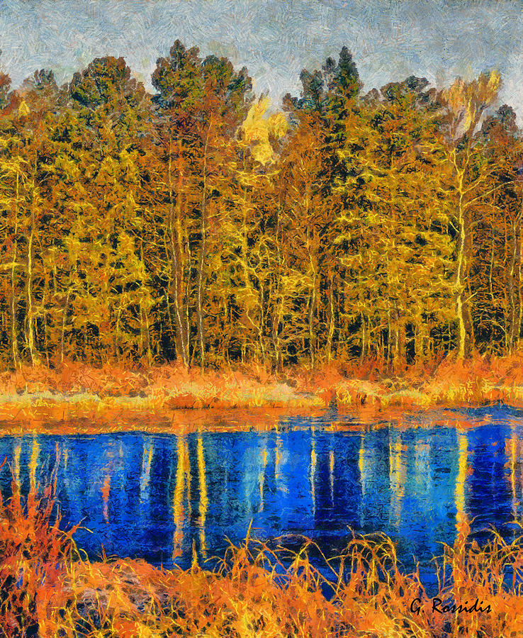 Finland forest Painting by George Rossidis