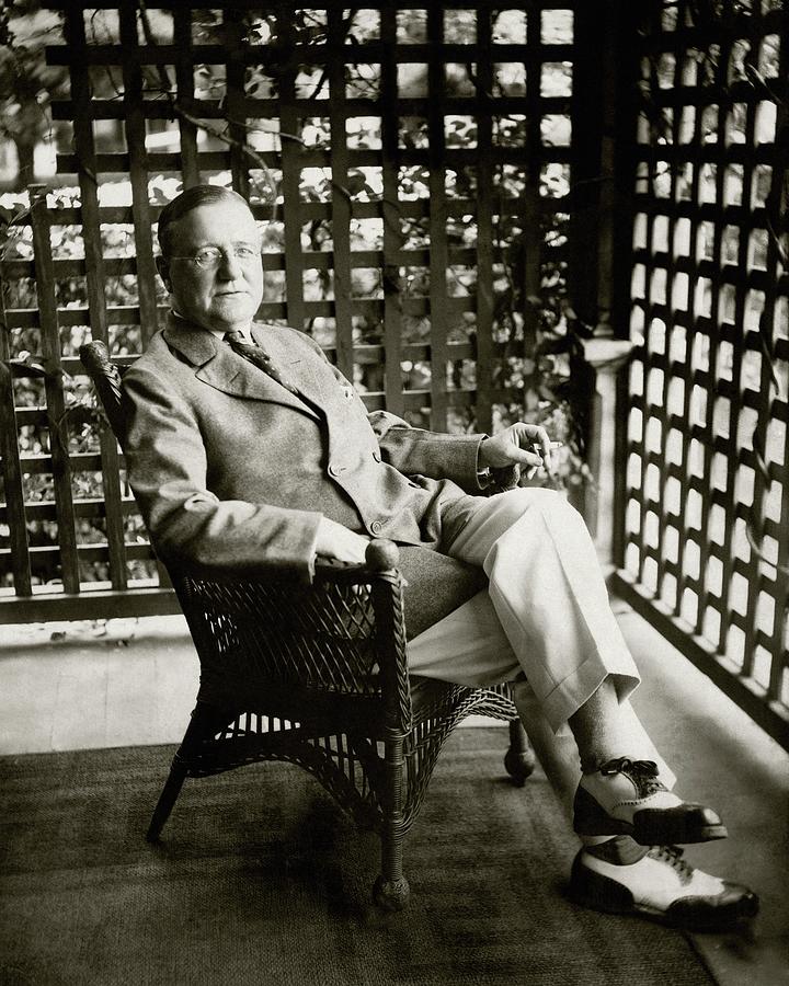 Finley Peter Dunne Sitting On A Chair Photograph by Florence Vandamm