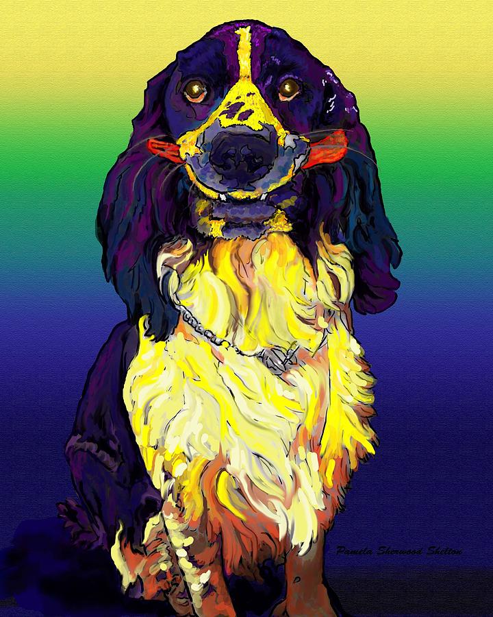 Animal Digital Art - Finnigan with Chewy by Pamela Shelton