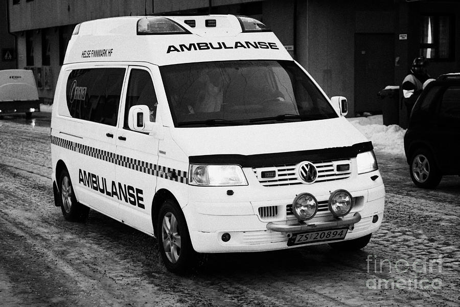 Finnmark Health Service Ambulance Honningsvag Norway Europe Photograph ...