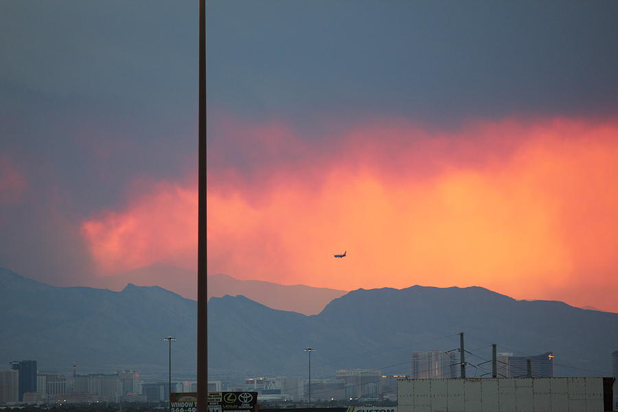 Fire Above Vegas Photograph by Douglas Miller
