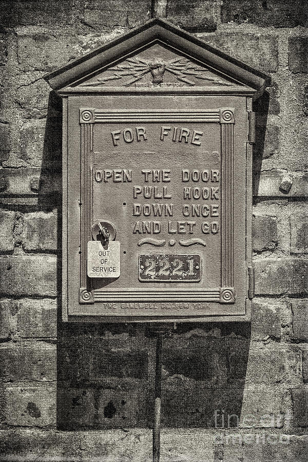 Fire Alarm Black and White Photograph by Jerry Fornarotto