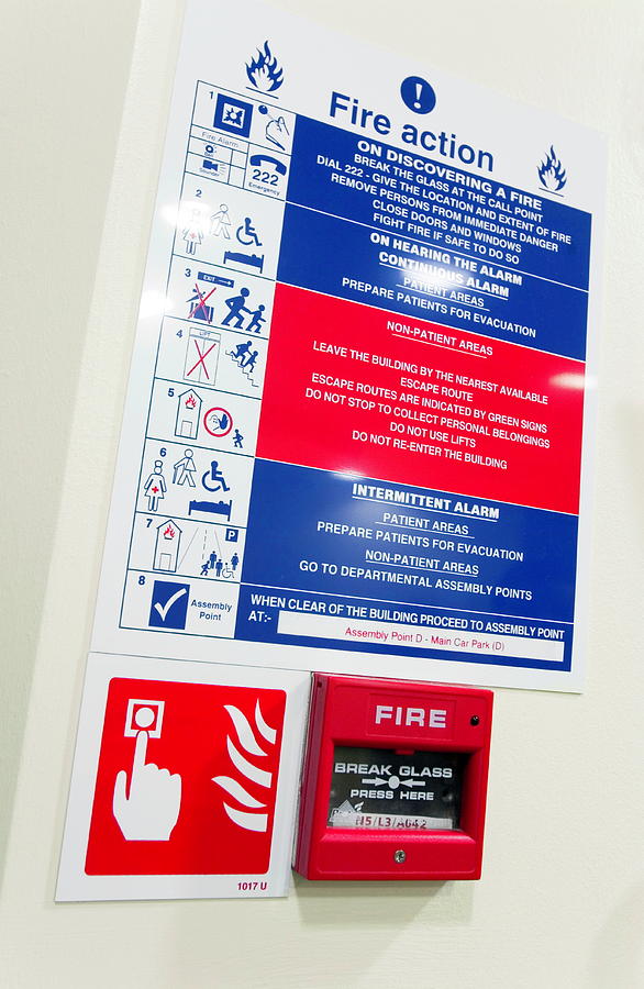 Sign Photograph - Fire Alarm by Gustoimages/science Photo Library