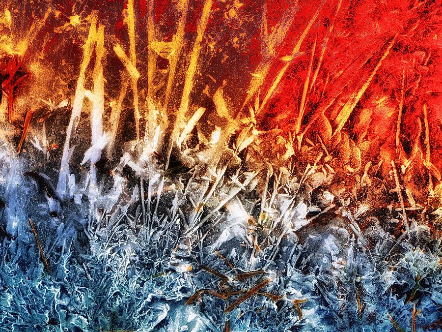 Abstract Photograph - Fire And Ice  by Tom Druin