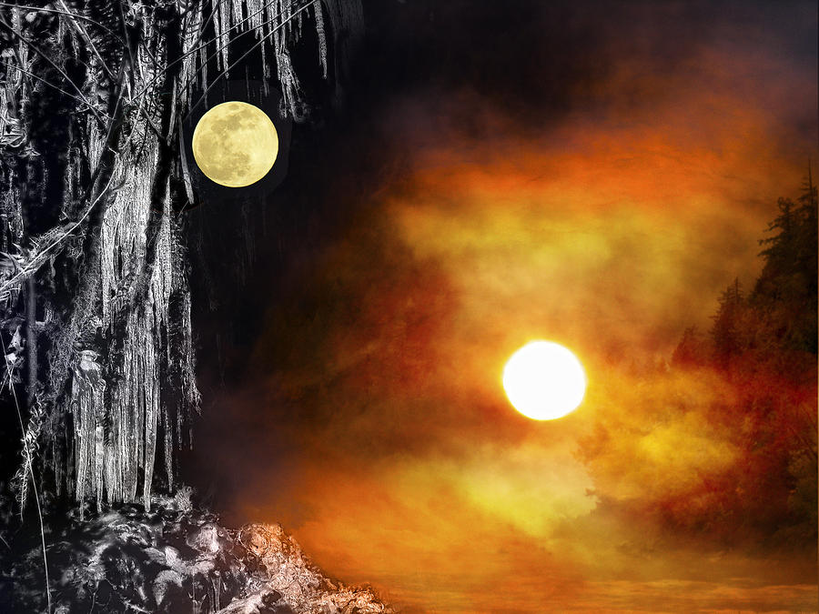 Fire and Ice Digital Art by William Horden