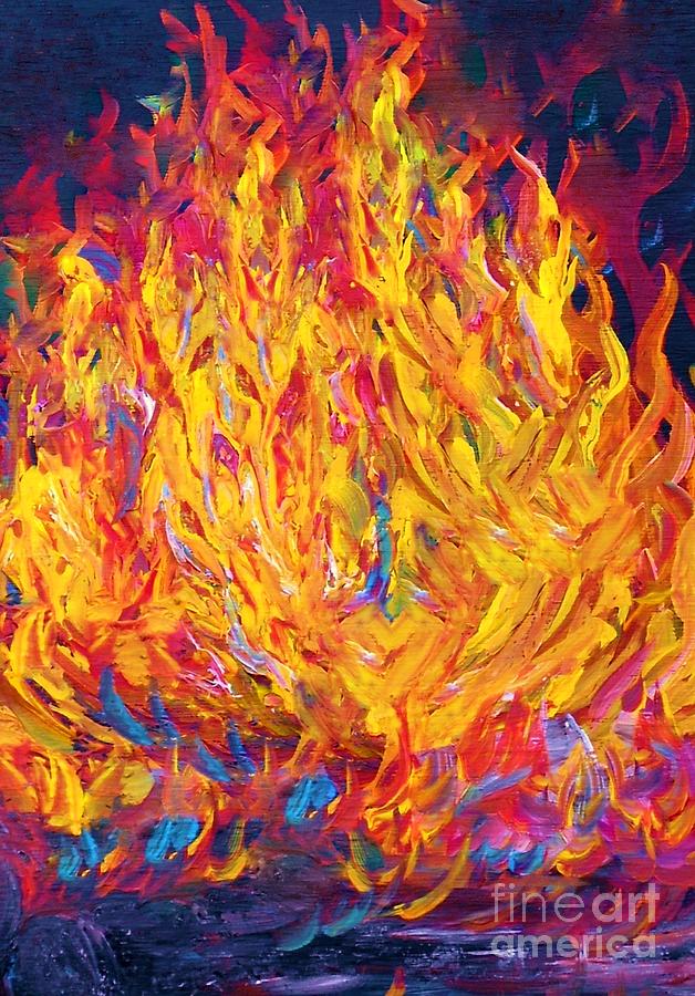 Fire and Passion - Heres to New Beginnings Painting by Eloise Schneider Mote