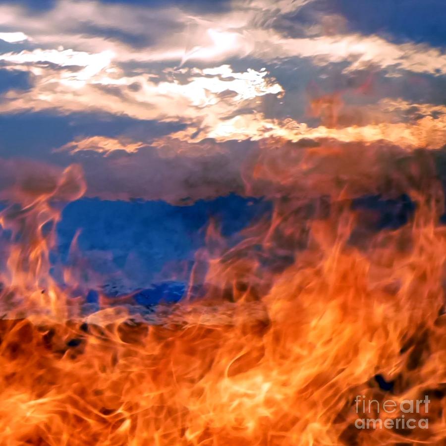 Sunset Photograph - Fire and Water by Barbie Corbett-Newmin