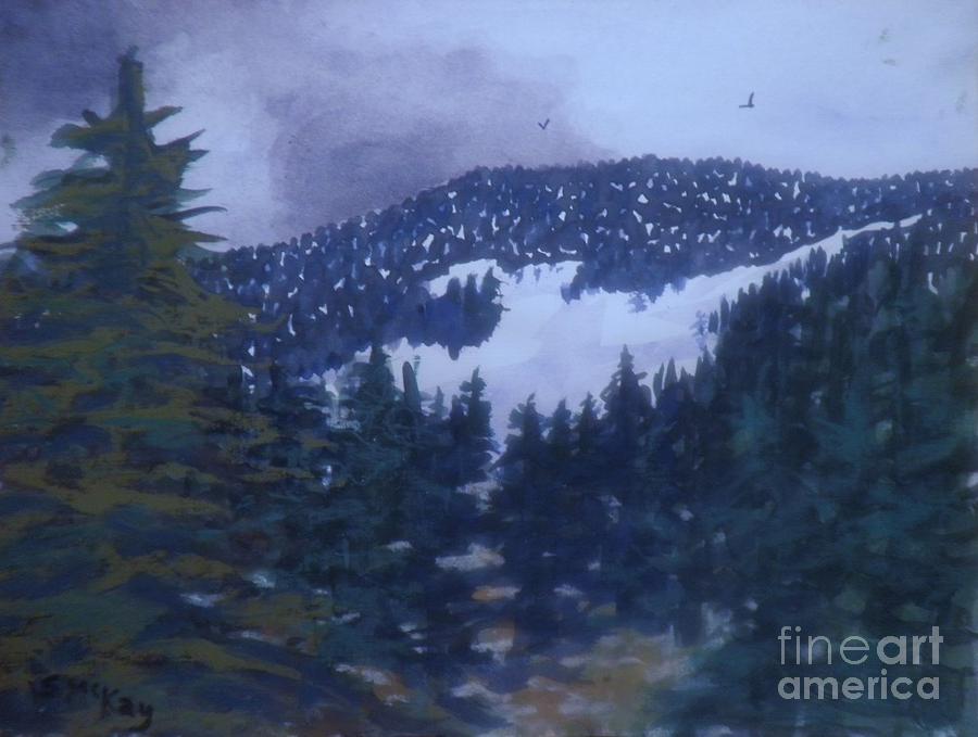 Fire Burn In Winter Painting by Suzanne McKay