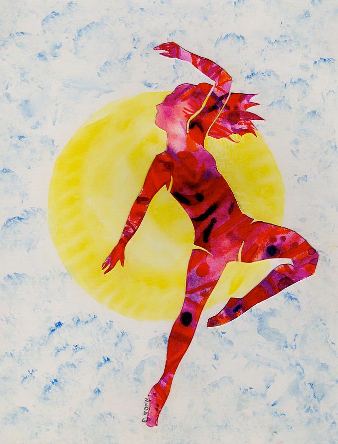 Fire dancer Painting by Mary Armstrong
