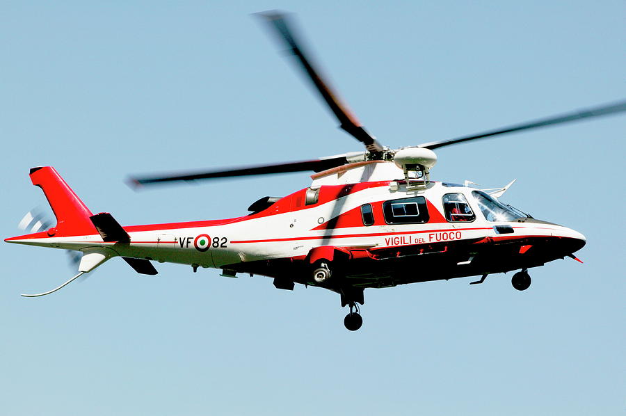 Fire Department Helicopter Photograph by Mauro Fermariello/science ...