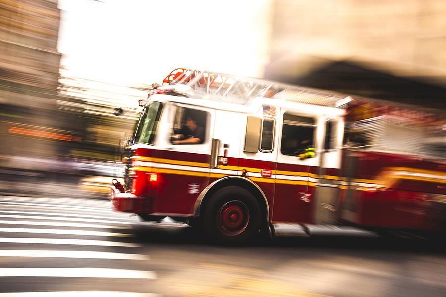 Fire department truck in emergency Photograph by LeoPatrizi