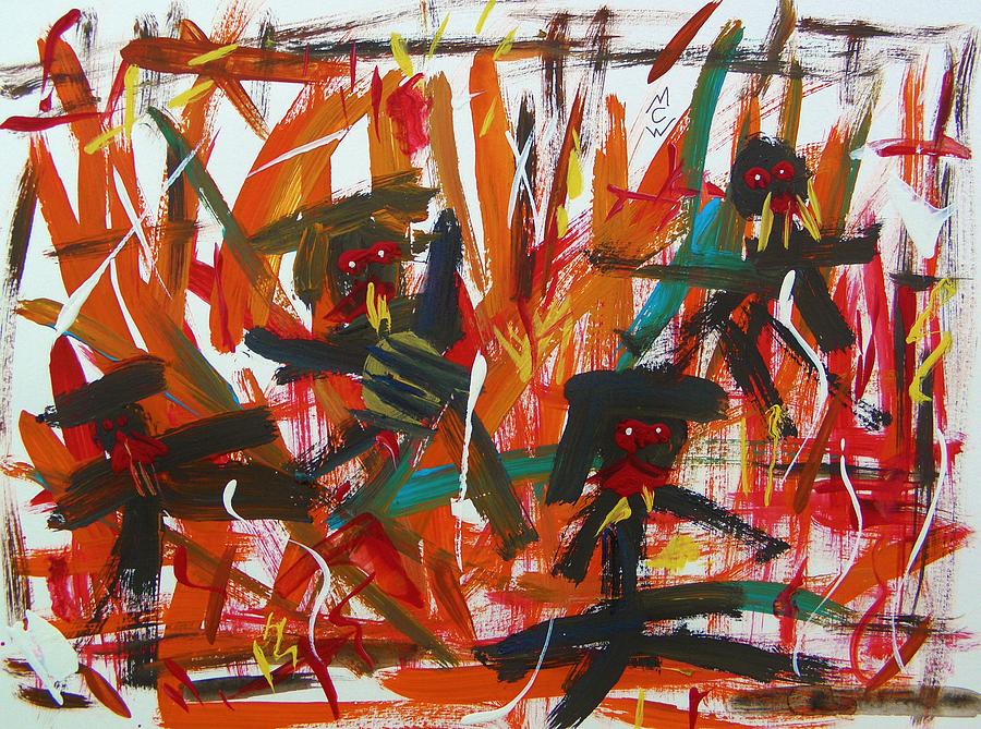 Fire Devils-No Relief Painting by Mary Carol Williams