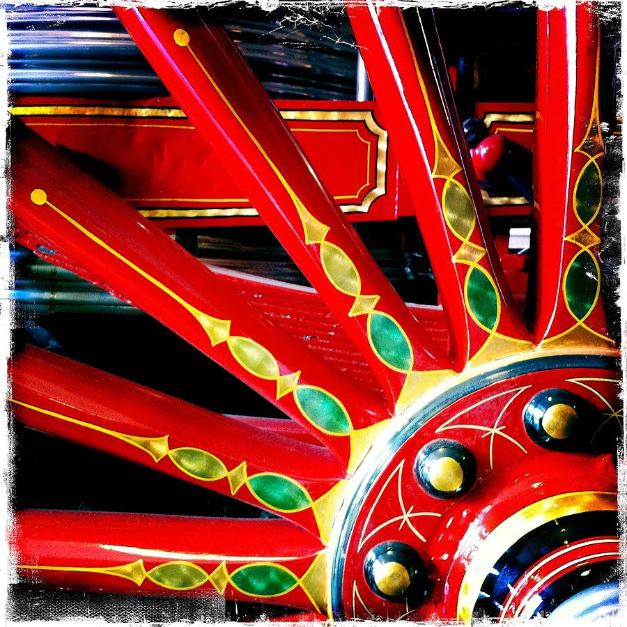 Abstract Photograph - Fire Engine Wagon Wheel by Rockstar Artworks