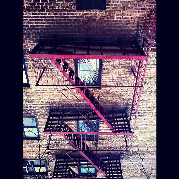 City Photograph - #fire #escape #windows #3 #metal by Shawn Who