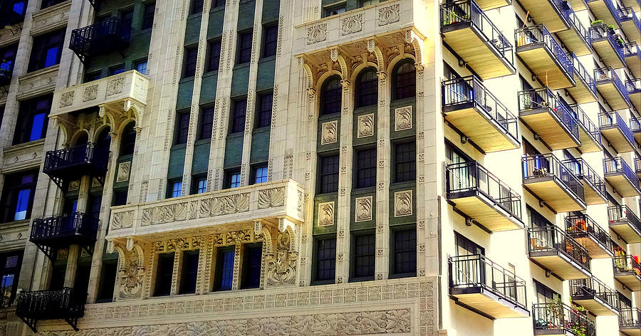 Los Angeles Photograph - Fire Escapes and Balconies by Donna Spadola