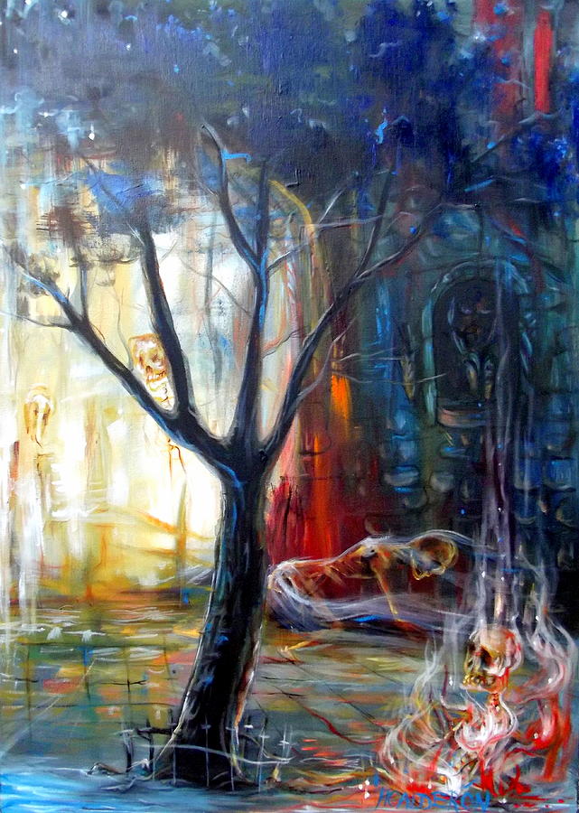 Fire Gate Painting by Heather Calderon
