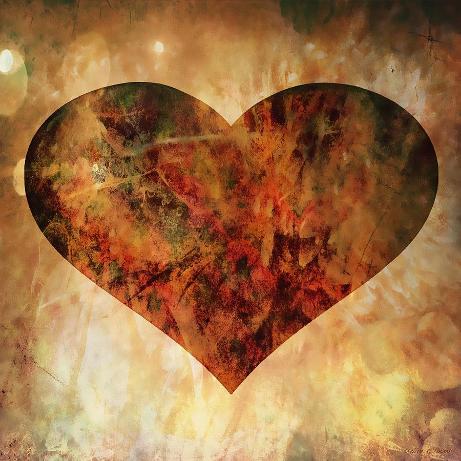 Fire Heart Digital Art by Melissa Bittinger