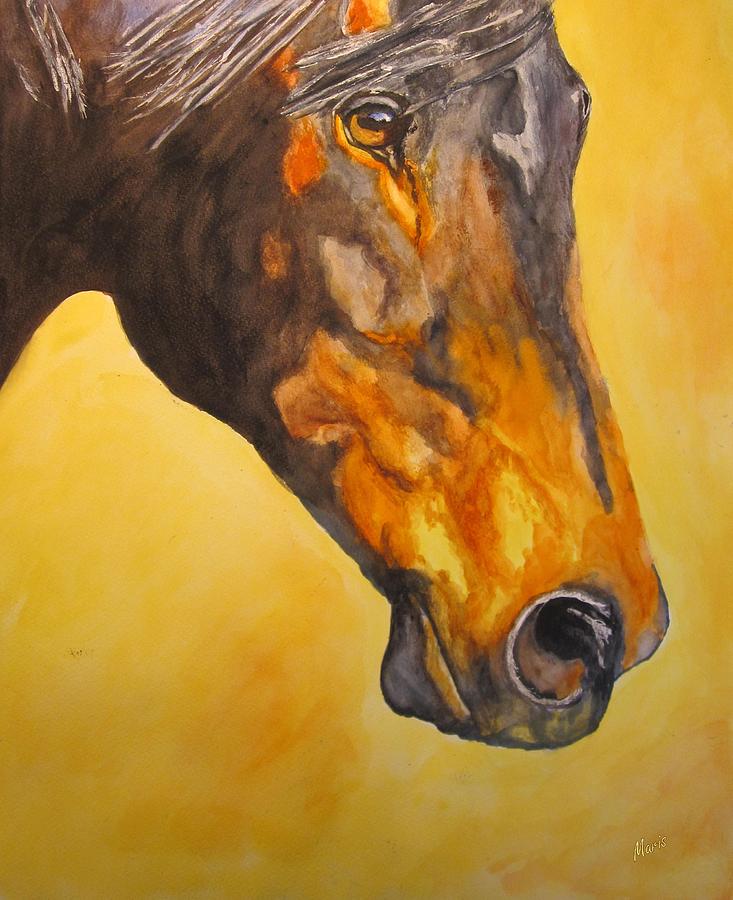 Fire Horse Painting by Maris Sherwood