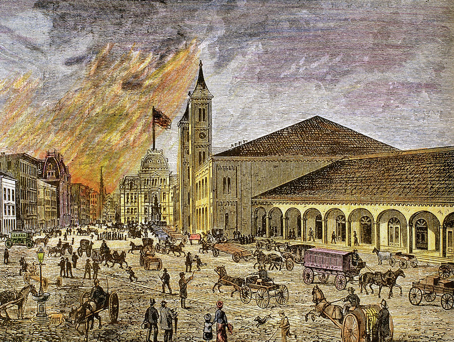 City Photograph - Fire In The City Of Providence In 1886 by Prisma Archivo